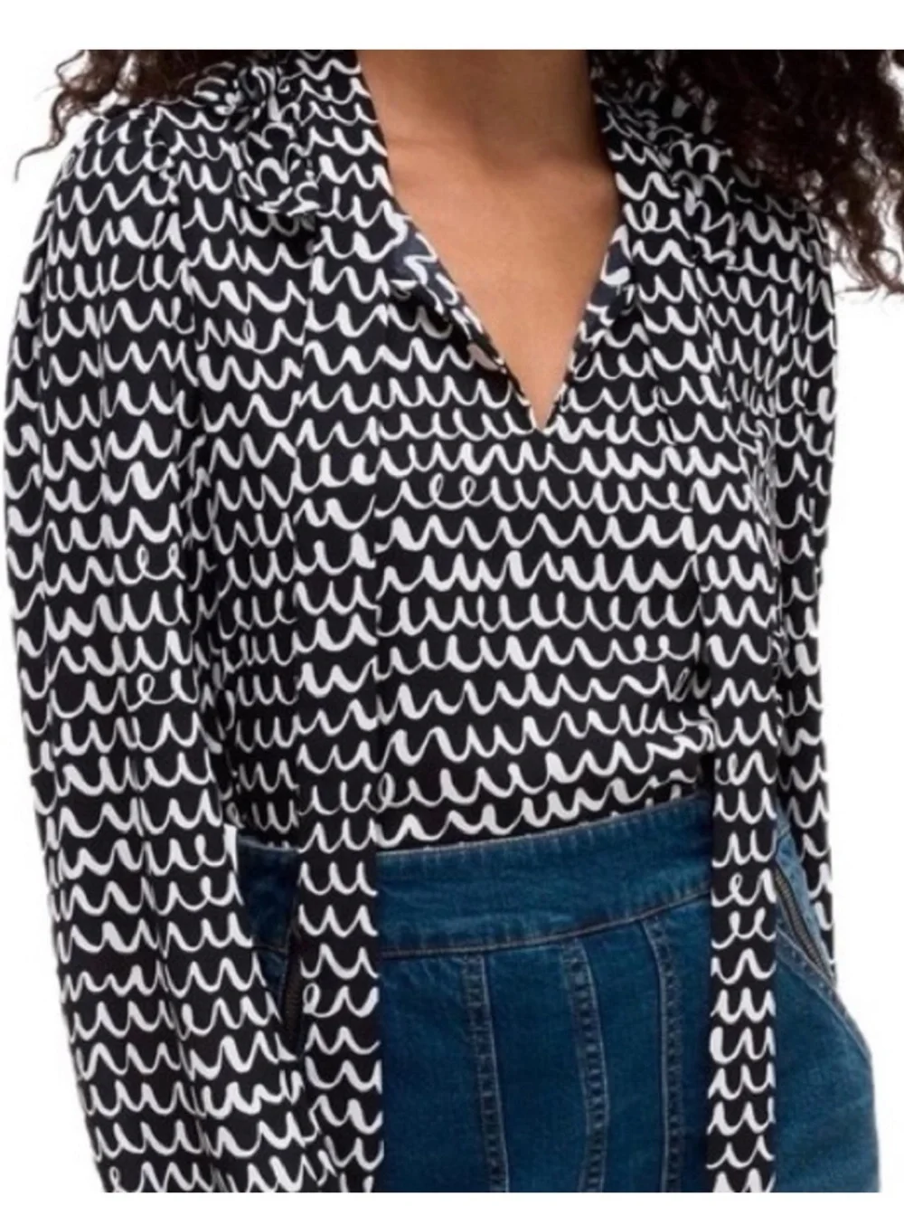 Kate Spade pop scallop blouse
